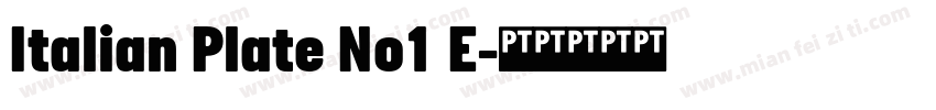 Italian Plate No1 E字体转换